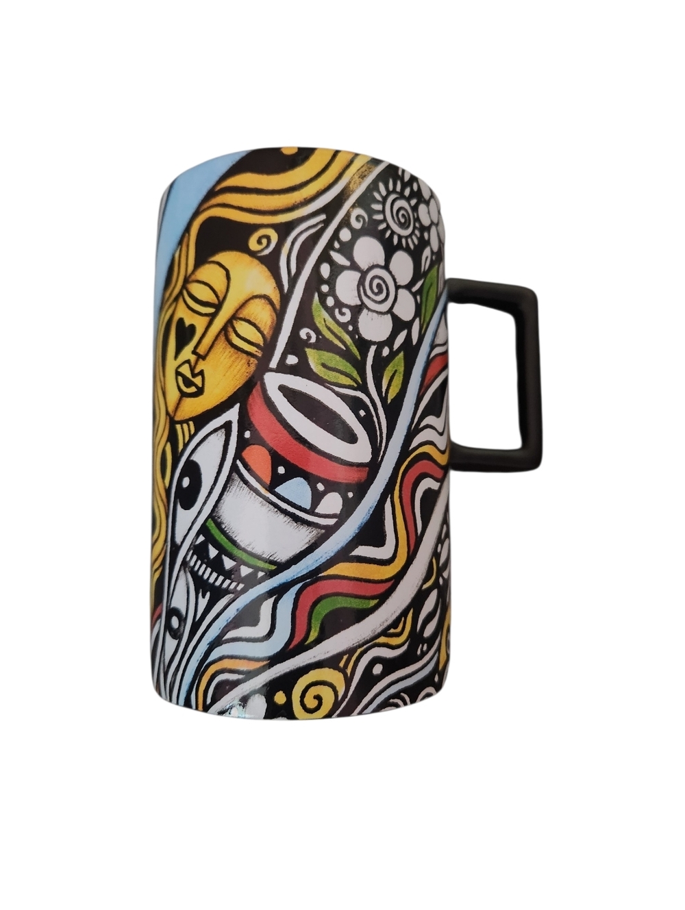 Starbucks Coffee Limited Laolu Senbanjo 2018 Coffee Mug Cup 12 oz Black